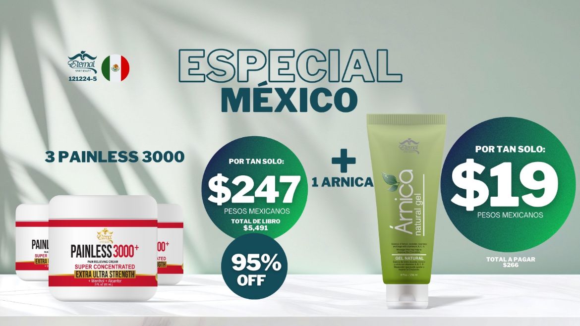 Imagen de Promocion 121224-5 (1 E): Especial Mexico (3 Painless 3000 + 1 Arnica)