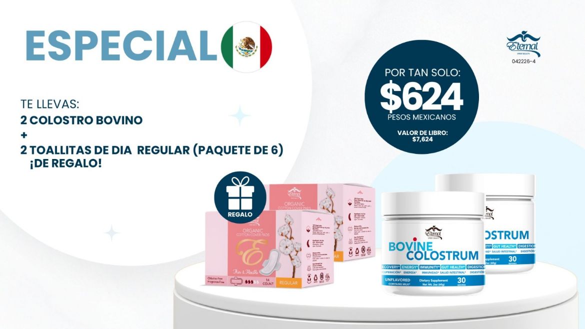 Imagen de Promocion 042226-4: Especial Extra de Calostro Bovino + Toallas (Mexico)